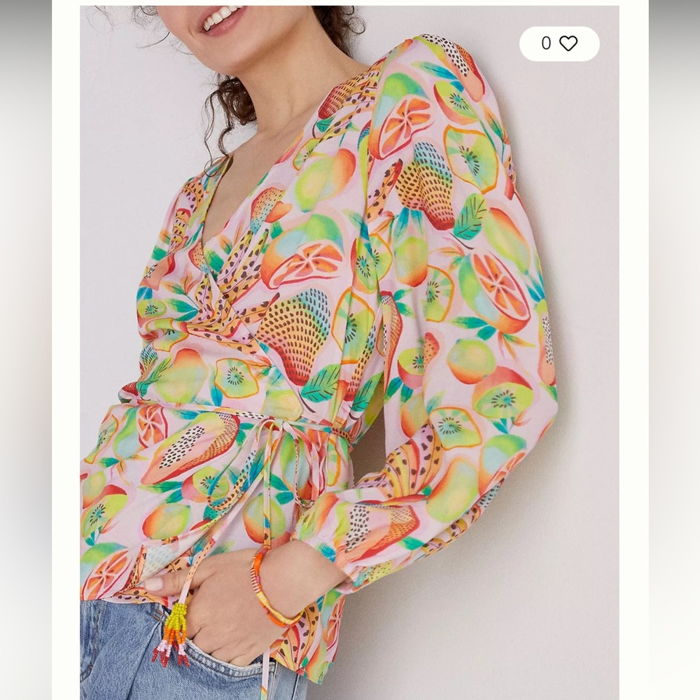 Farm Rio Rainforest Wrap Blouse